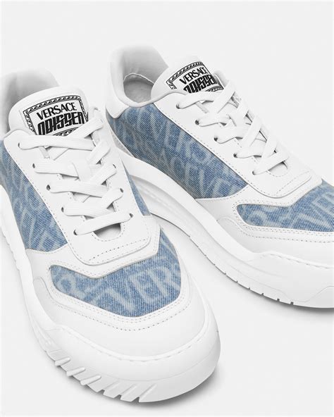 versace odissea white|Versace men's odissea sneakers.